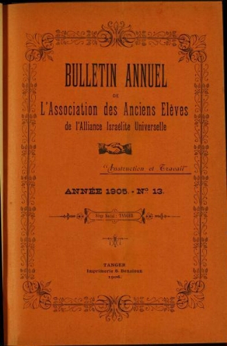 Association des anciens élèves de l'AIU Vol.13 1905